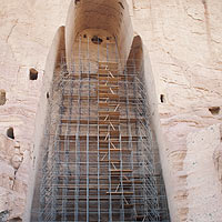 Western Buddha, Bamiyan, scaffold 2017